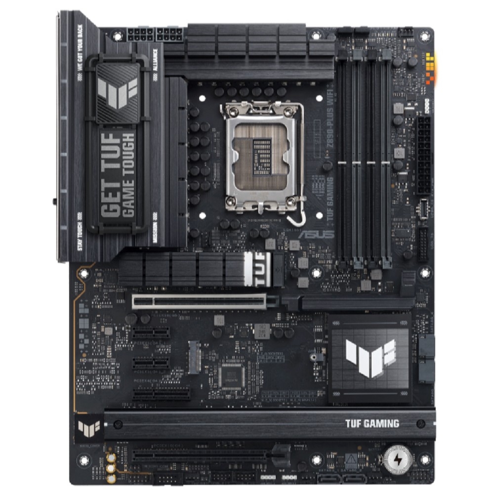 ASUS TUF GAMING Z890-PLUS WIFI (Socket 1851, ATX,  4xDDR5(192GB), DP/HDMI, 1xPCIe 5.0x16/1xPCIe 4.0x16/1xPCIe 4.0x4, 2xPCIe 4.0x1, 1xLAN (2.5GbE), Wi-Fi, 4xSATA 6Gb/s, 4xM.2,1xType-C, 6xUSB 3)