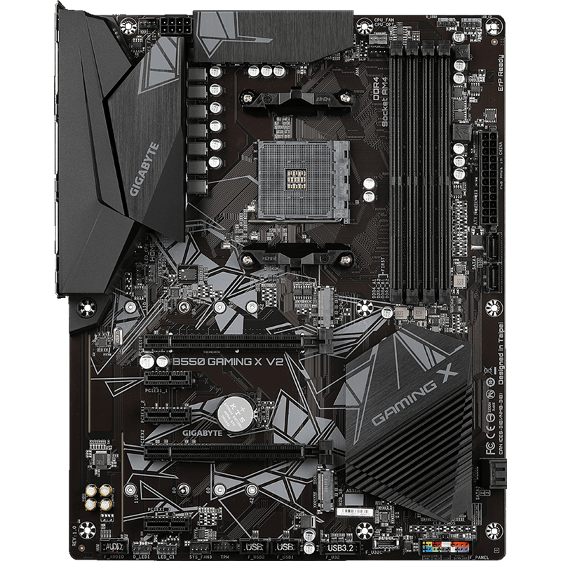 Материнская плата/ MB GIGABYTE AMD B550 sAM4, 4xDDR4(128GB), DVI-D/HDMI 2.1, 1xPCIe 4.0x16, 1xPCIe 3.0x16, 3xPCIe 3.0, 1xLAN, 4xSATA 6Gb/s, 2xM.2, 4xUSB 3.2, 2xUSB 2.0, 1xPS/2, ATX