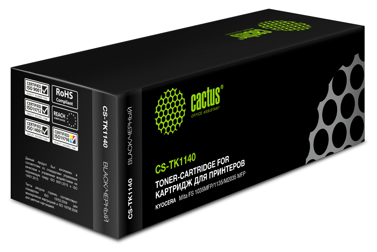 Картридж лазерный Cactus CS-TK1140 TK-1140 черный (7200стр.) для Kyocera FS-1035/1135/M2035/M2535dn