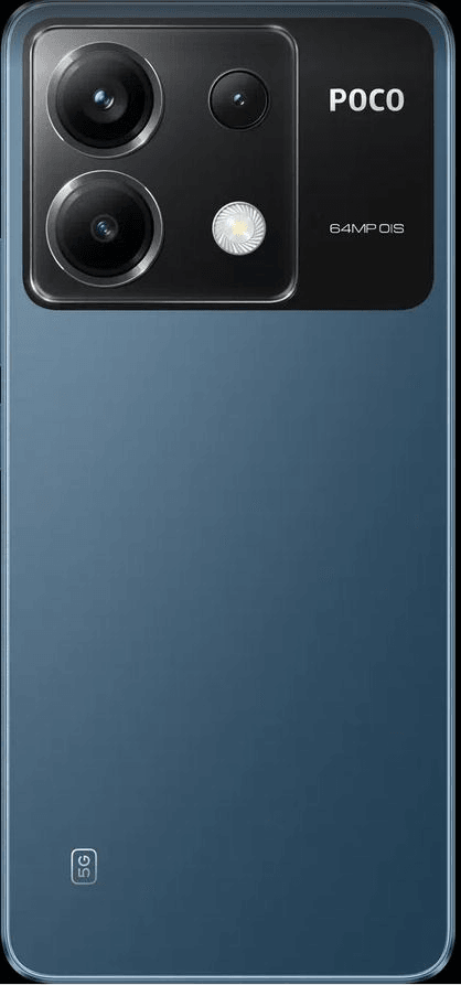 POCO X6 5G Blue (23122PCD1G), 16,9 cm (6.67") 20:9 2712 x 1220, 4x2.4 ГГц Cortex-A78 + 6x2.0 ГГц Cortex-A55, 8 Core, 12 GB, 256 GB, 64 МП+ 8МП + 2МП/16Mpix, 2 Sim, 2G, 3G, LTE, 5.2, WiFi 802.11 a/b/g/n/ac/ax, NFC, A-GPS, GALILEO, BEIDOU, GLONASS, GPS, Typ