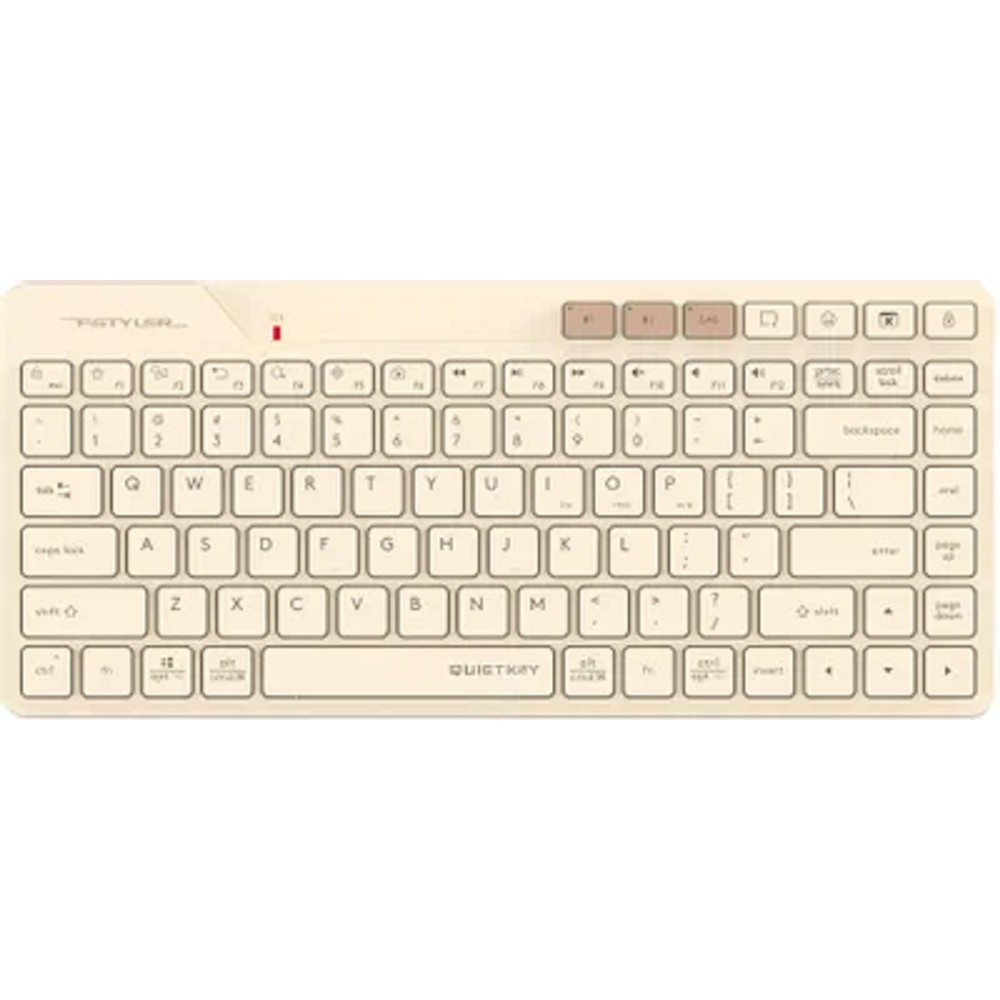 Клавиатура беспроводная A4Tech Fstyler FBK26C AS бежевый (USB, BT/Radio, slim Multimedia) (FBK26C AS)