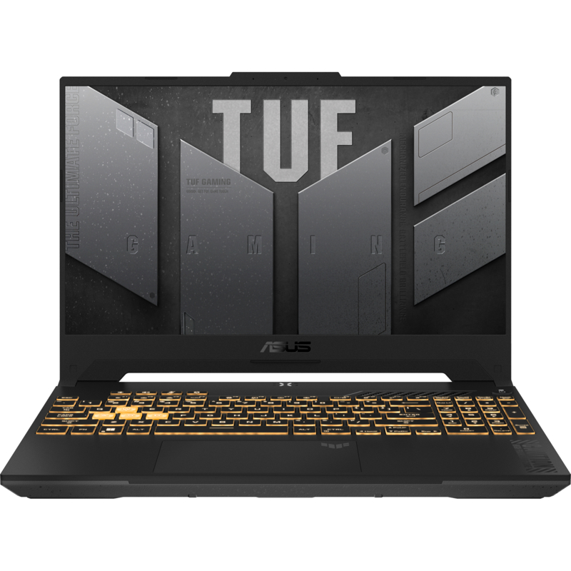 Ноутбук/ ASUS TUF F15 FX507ZI4-LP030 15.6"(1920x1080 (матовый, 144Hz) WVA)/Intel Core i7 12700H(2.3Ghz)/16384Mb/512PCISSDGb/noDVD/Ext:nVidia GeForce RTX4070(8192Mb)/Cam/BT/WiFi/90WHr/war 1y/2.2kg/Mecha Gray/DOS
