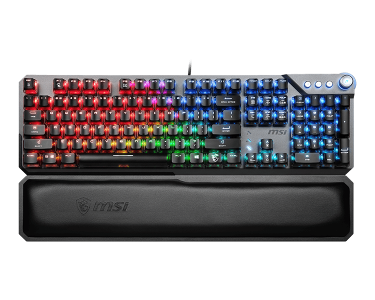 Gaming Keyboard MSI VIGOR GK71 SONIC, Wired, Mechnical, with Multimedia functions, Light & Fast Red MSI Sonic Switch, incl. Wrist Rest, RGB, Black