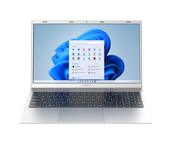 IRBIS Blizzard 15NBC1009 AMD Ryzen R7 5825U, 15.6"LCD 1920*1080 IPS  16GB sodimm +512GB SSD, AC wifi,  Front camera:2MP, 5000mha battery, A METAL USB TYPE C , M.2 port *2 Windows 11 Pro RUS/Silver