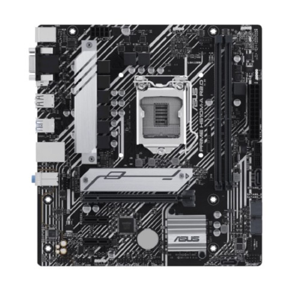 ASUS PRIME H510M-A R2.0 (Socket 1200, mATX, 2xDDR4(64GB), VGA/HDMI 2.1/DP, 1xPCIe 4.0x16/2xPCIe 3.0, 1xLAN, 4xSATA 6Gb/s, 1xM.2, 4xUSB 3.2, 2xUSB 2.0, 2xPS/2)
