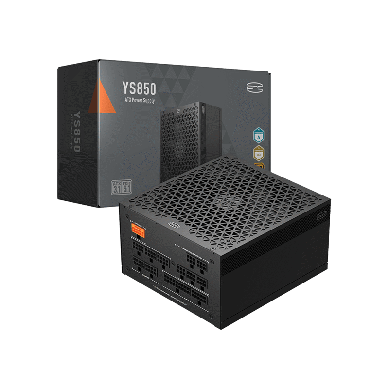 Блок питания ПК/ PCCooler, 850W 80+ Gold (ATX, 3.1, , Full modular, 1x24(20+4)pin 610mm, 2xCPU 8(4+4)pin 700mm,  2xPCIe*2 8(6+2)pin 750mm, 1x12V(2x6) 12+4pin 500mm, 2xSATA*3+MOLEX4pin*1 450+120+120+150mm , Active, 135x135mm, 160x150x86mm, APFC, OVP,UVP,OC