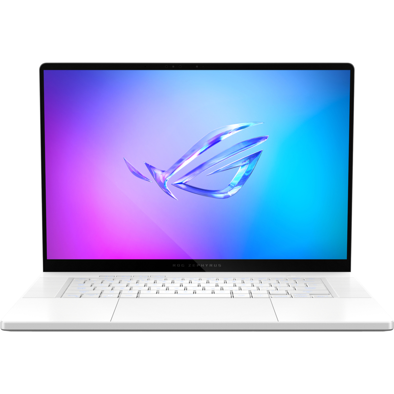Ноутбук/ ASUS ROG Zephyrus G16 GA605WV-QR118 16"(2560x1600 OLED 240Hz)/AMD Ryzen AI 9 HX 370(2Ghz)/16384Mb/1024PCISSDGb/noDVD/Ext:nVidia GeForce RTX4060(8192Mb)/Cam/BT/WiFi/90WHr/war 1y/1.85kg/Platinum White/DOS + чехол