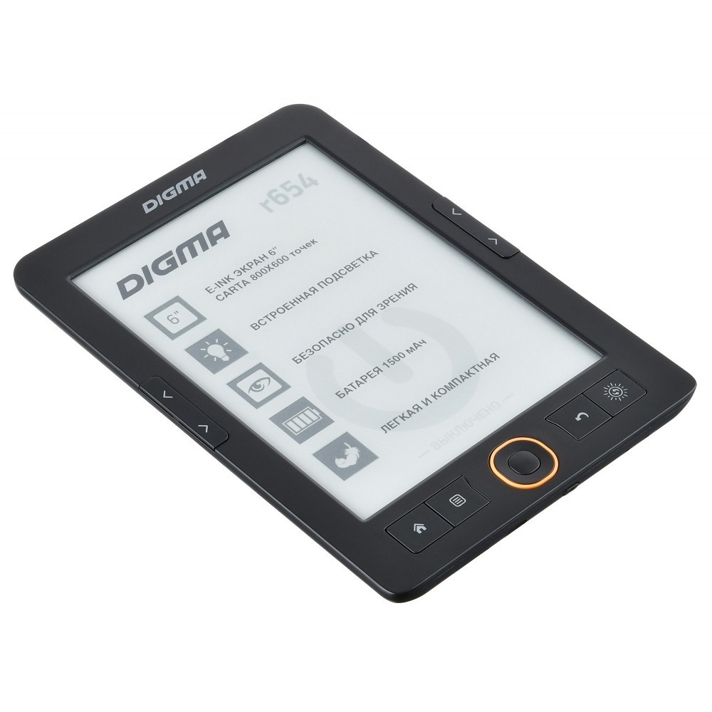 Digma R654GT 6" E-Ink Carta 800x600 600MHz/4Gb/microSDHC/frontlight графит [1066716]