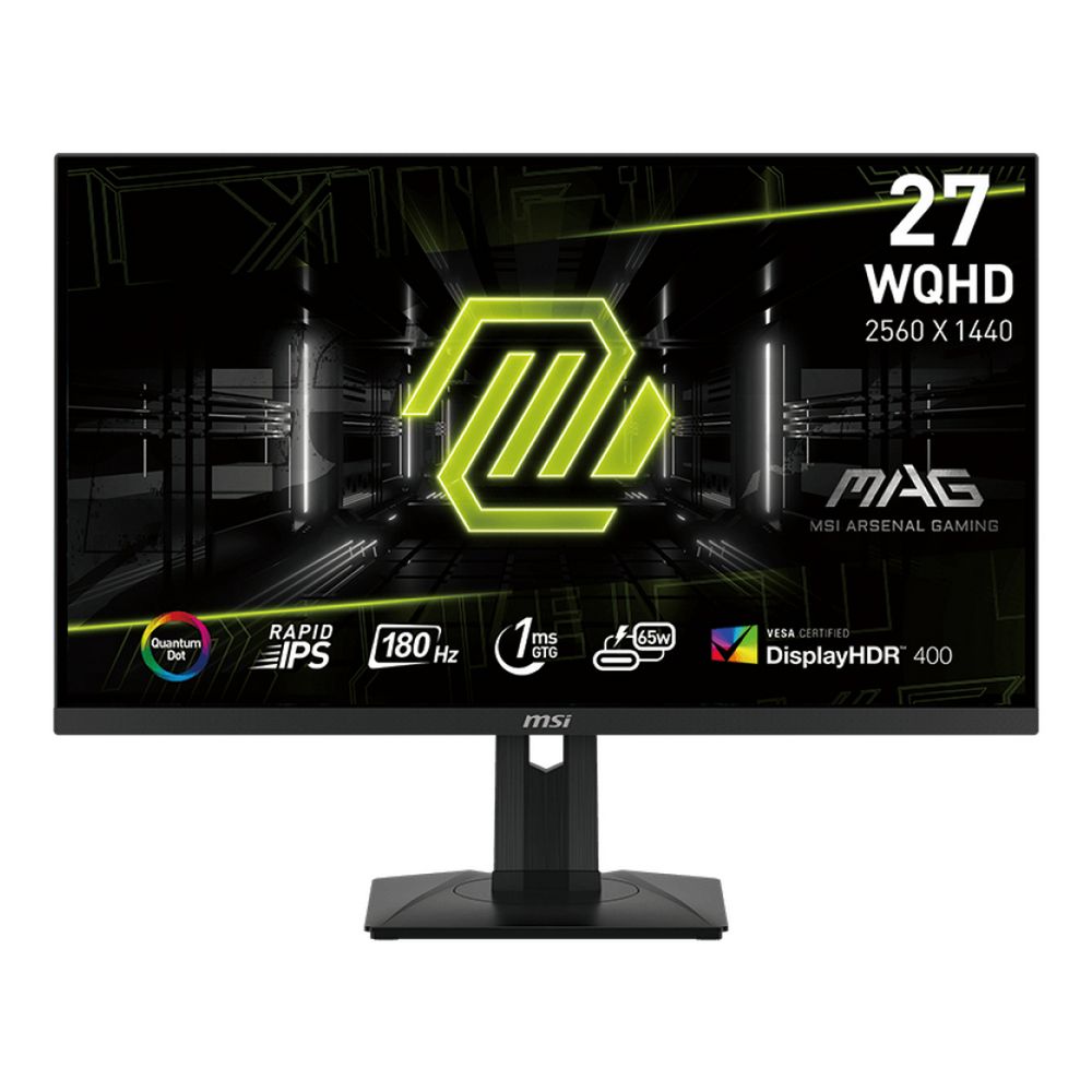 Монитор MSI MAG 274QRF QD E2 27" Black (Rapid IPS, 2560x1440, HDMI+HDMI+DP+Type C, USB Hub, 1 ms, 178°/178°, 400 cd/m, 1000:1 (100M:1), 180Hz)