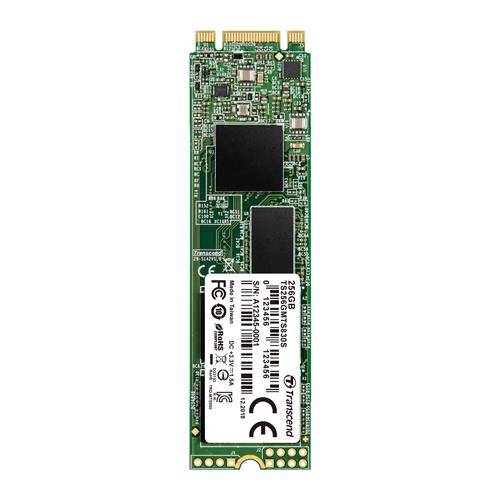 Твердотельный диск 256GB Transcend MTS830, M.2 2280, SATA, 3D TLC, with DRAM [R/W - 530/400 MB/s]