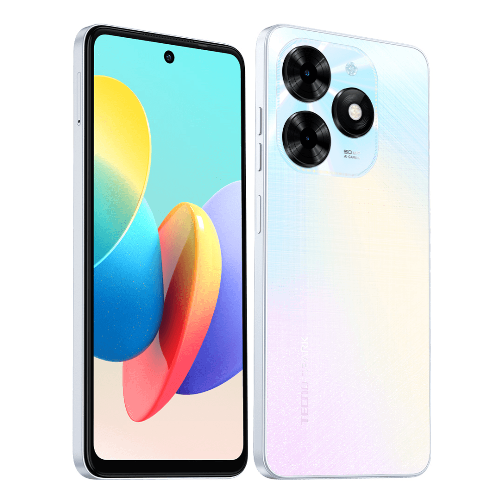 BG7n TECNO SPARK 20C 4/128 Mystery White, 6.56", 20:9, 1612 x 720 пикселей, 2.3GHz, 8 Core, 4GB RAM, 128GB, up to 1TB flash, 50Mpix+AI/8Mpix, 2 Sim, 4G, BT v5.0, WiFi 802.11 b/g/n, GPS/AGPS, GLONASS,NFC, Type-C, 5000mAh, Android T-GO, 185,3g, 163,7 ммx75,