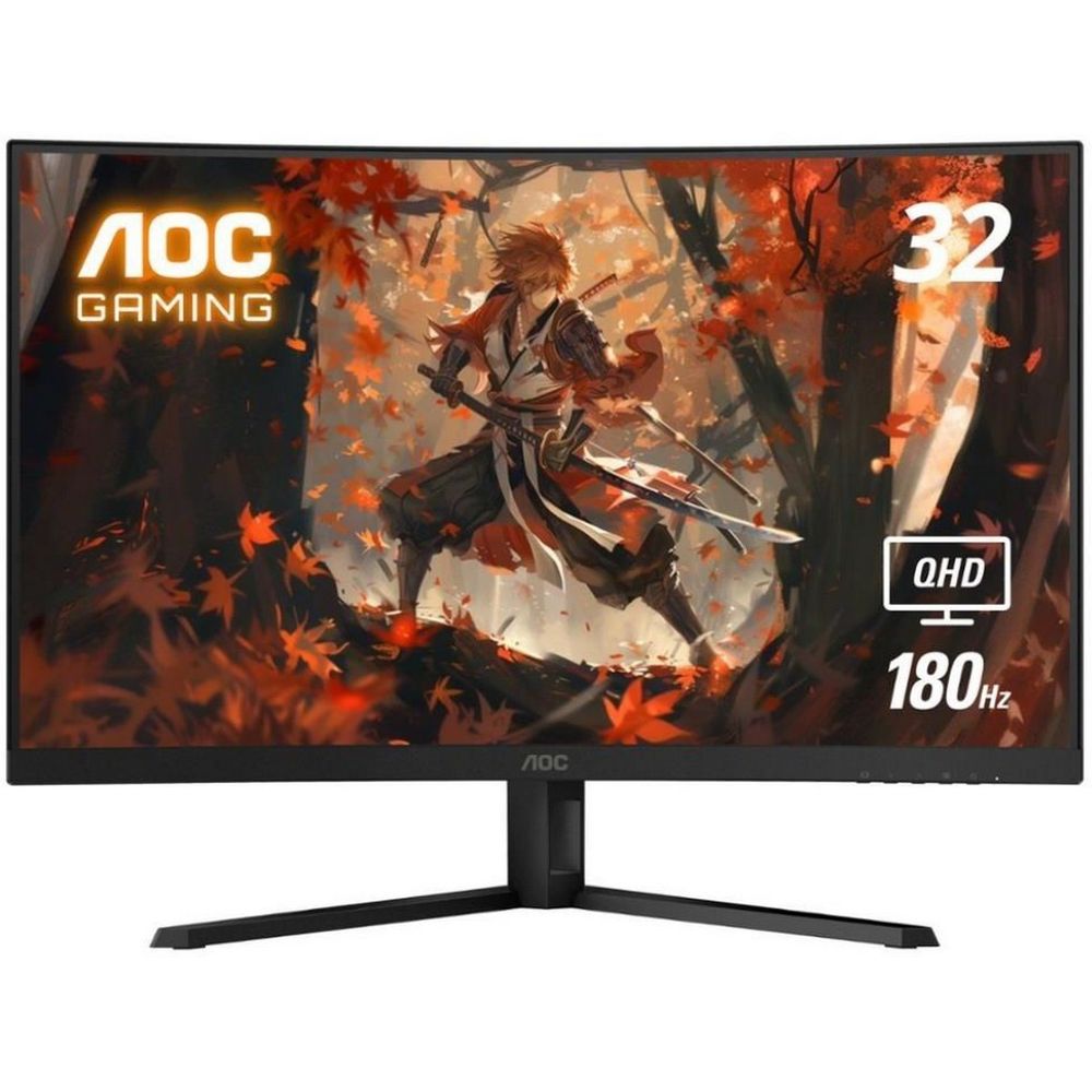 Монитор 31.5" AOC CQ32G4VE Black (VA, изогнутый, 2560x1440, 180Hz, 0.5 ms, 178°/178°, 300 cd/m, 80M:1, +2xHDMI 2.0, +DisplayPort 1.4)