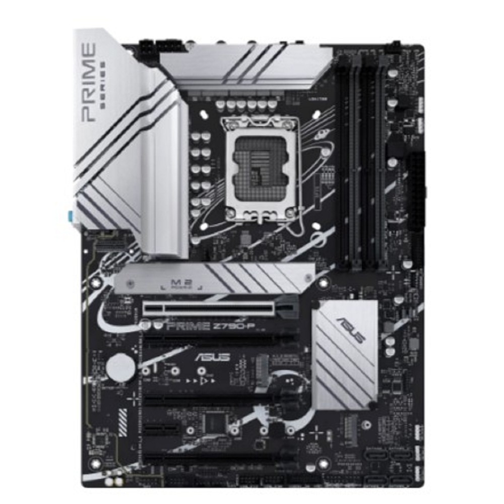 ASUS  PRIME Z790-P (Socket 1700, ATX, 4xDDR5(192GB), HDMI 2.1/DP, 1xPCIe 5.0x16/3xPCIe 4.0x16/1xPCIe 3.0, 1xLAN (2.5GbE), 4xSATA 6Gb/s, 3xM.2, 1xM.2 E key, 1xType-C, 3xUSB 3.2, 4xUSB 2.0, 1xPS/2)