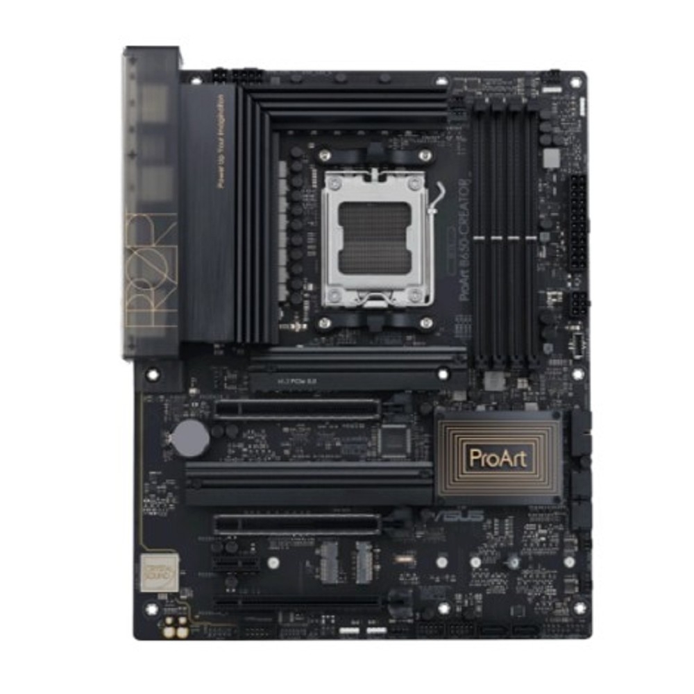ASUS PROART B650-CREATOR (Socket AM5, ATX, 4xDDR5(128GB), HDMI 2.1, 3xPCIe 4.0x16/1xPCIe 4.0, 1xLAN+1xLAN (2.5GbE), 4xSATA 6Gb/s, 3xM.2, 1xM.2 E key, 2xType-C, 3xUSB 3.2, 2xUSB 2.0, ATX)