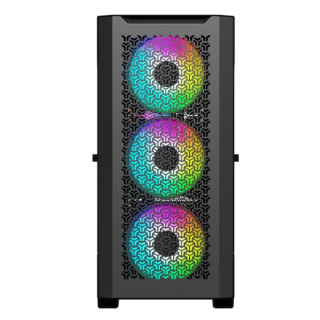 Корпус ACD Fort 279G ATX, Black, USB2.02+USB 3.0+HD audio, RGB FANs: 4 x 14cm, TGlass side cover, SPCC 0,9 mm., 9 слотов для жестких дисков (7+2)