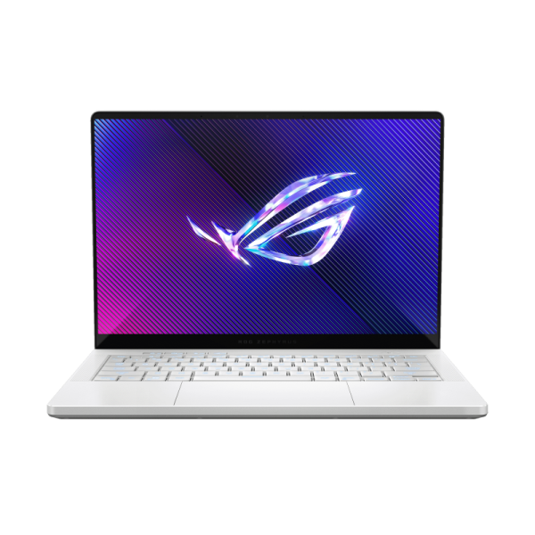 Ноутбук/ ASUS ROG Zephyrus G14 GA403UU-QS080 14"(2880x1800 OLED 120Hz)/AMD Ryzen 7 8845HS(3.8Ghz)/16384Mb/1024PCISSDGb/noDVD/Ext:nVidia GeForce RTX4050(6144Mb)/Cam/BT/WiFi/73WHr/war 1y/1.5kg/Platinum White/DOS
