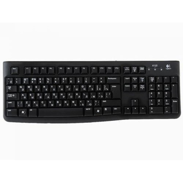 Клавиатура/ Keyboard Logitech K120 (USB, waterproof, low profile) OEM