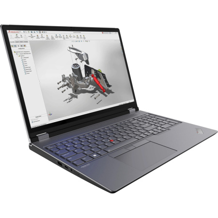 Ноутбук/ Lenovo ThinkPad P16 G2 16" WQUXGA (3840 x 2400) IPS 100%DCI-P3 800 nits, Intel i7-14700HX,  32GB DDR5, 1TB SSD, NVIDIA RTX 1000 Ada 6Gb, Intel® Wi-Fi 6E, 1080P FHD RGB Cam, 94Wh,  Backlit Keys, Win 11 Pro, Black ( EN_kbd , 3pin cable)