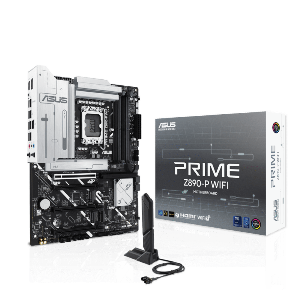 Материнская плата/ MB ASUS INTEL Z890 s1851, 4xDDR5(192GB), 1xPCIe 5.0x16, 3xPCIe 4.0x16, 1xLAN (2.5GbE), Wi-Fi, BT, 4xSATA 6Gb/s, 4xM.2, 1xThunderbolt 4 (USB-C), 7xUSB 3.2, ATX, 90MB1I70-M0EAY0
