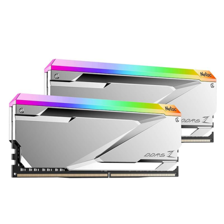 Netac Z RGB 32GB (2x16GB) DDR5-7600 (PC5-60800) C36 36-46-46-122 1.4V XMP Dual DIMM Kit Silver