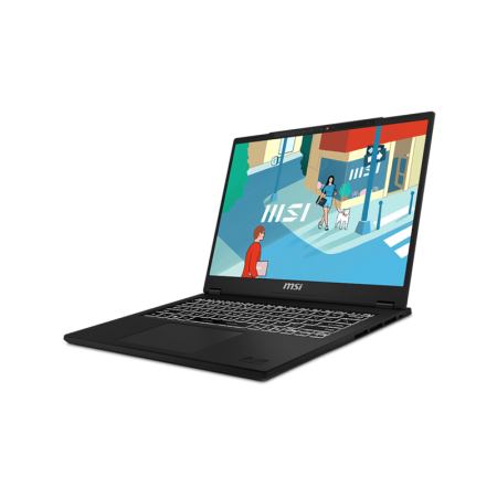 Ноутбук/ MSI Modern 14 H D13MG-088XRU 14"(1920x1200 (матовый) IPS)/Intel Core i5 13420H(2.1Ghz)/16384Mb/512PCISSDGb/noDVD/Int:Intel Iris Xe Graphics/Cam/BT/WiFi/war 1y/1.6kg/Classic Black/DOS