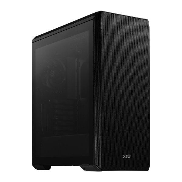 Корпус XPG DEFENDER BLACK [DEFENDER-BKCWW] (Midi-Tower, черный, TG, 120mm fan*3)
