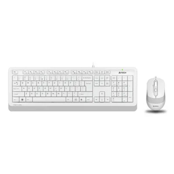 Клавиатура + мышь A4Tech Fstyler F1010 клав:белый/серый мышь:белый/серый USB Multimedia [1147556]