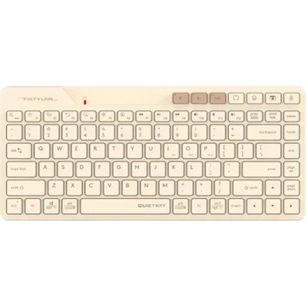 Клавиатура беспроводная A4Tech Fstyler FBK26C AS бежевый (USB, BT/Radio, slim Multimedia) (FBK26C AS)