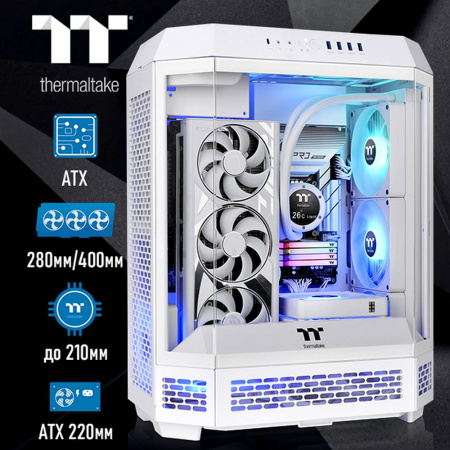 Корпус Thermaltake The Tower 600  Snow (CA-1Z1-00M6WN-00)