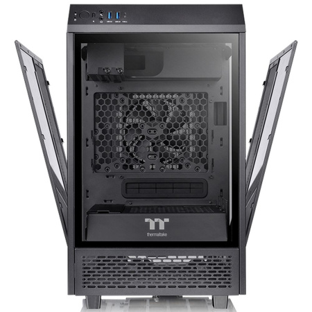 Корпус Thermaltake The Tower 100 CA-1R3-00S1WN-00 /Black/Win/SPCC/Tempered Glass*3 (525756)