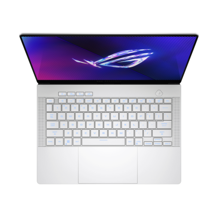 Ноутбук/ ASUS ROG Zephyrus G14 GA403UU-QS080 14"(2880x1800 OLED 120Hz)/AMD Ryzen 7 8845HS(3.8Ghz)/16384Mb/1024PCISSDGb/noDVD/Ext:nVidia GeForce RTX4050(6144Mb)/Cam/BT/WiFi/73WHr/war 1y/1.5kg/Platinum White/DOS