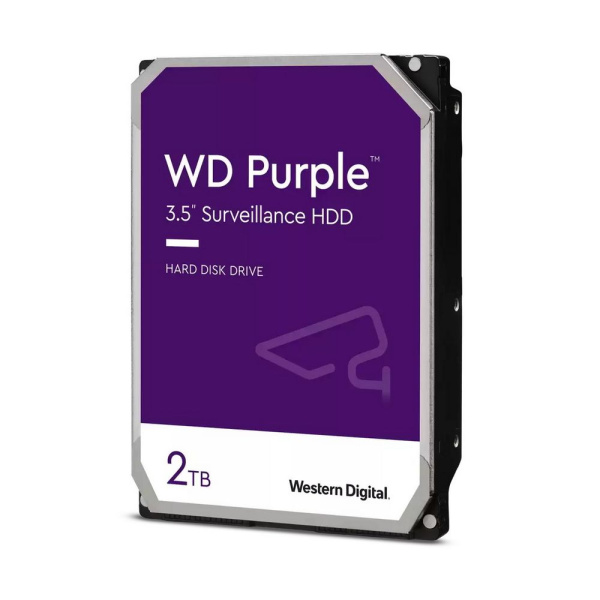 Жесткий диск WD SATA-III 2Tb Purple (5400rpm) 64Mb 3.5" (WD23PURZ)