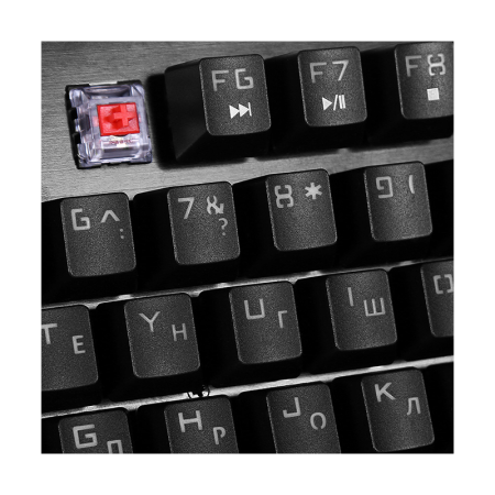 Механическая игровая клавиатура SVEN KB-G9700 (104 кл,+12Fn,RED switch, RGB, мет, корпус)