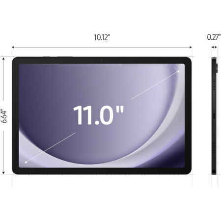 Планшет Samsung Galaxy Tab A9+ SM-X216B 695 (2.2) 8C RAM4Gb ROM64Gb 11" LCD 1920x1200 5G 1Sim Android 13 серый 8Mpix 5Mpix BT WiFi microSD 1Tb 7040mAh 7hr