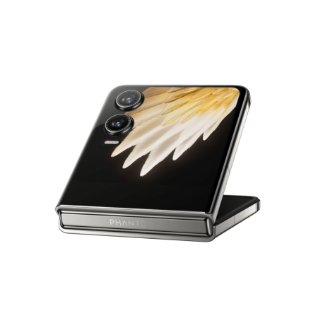 AE11 PHANTOM V Flip2 5G 256+8 Grey, Disp1 6,9", 20:9, 2640x1080 Mp, Disp2 1,32", 466x466 Mp, 3.0GHz, 8 Core, 8GB RAM, 256GB, 64Мп+13Мп/32Мп, 2Sim, LTE, 4G, 5G, BT v5.3, WiFi, NFC, GPS/Glonass/Beidou/Glonass/IRNSS, Type-C, 1210mAh+2790mAh, Android 13, 196g