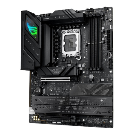 ASUS ROG STRIX B860-F GAMING WIFI (Socket 1851, ATX 4xDDR5(256GB), DP/ HDMI, 1xPCIe 5.0x16/1xPCIe 4.0x16, 1xLAN(2.5GbE), Wi-Fi, BT,Thunderbolt 4, 4xSATA 6Gb/s, 4xM.2, 2xType-C, 7xUSB 3.2)