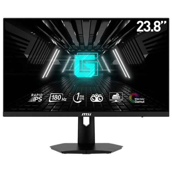 Монитор 23.8" MSI G244F E2 Black (Rapid IPS, 1920x1080, HDMI+HDMI+DP, 1 ms, 178°/178°, 250 cd/m, 1000:1 (100M:1), 180Hz)