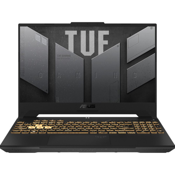 Ноутбук/ ASUS TUF F15 FX507ZC4-HN172 15.6"(1920x1080 (матовый, 144Hz) WVA)/Intel Core i7 12700H(2.3Ghz)/16384Mb/512PCISSDGb/noDVD/Ext:nVidia GeForce RTX3050(4096Mb)/Cam/BT/WiFi/56WHr/war 1y/2.2kg/Mecha Gray/DOS