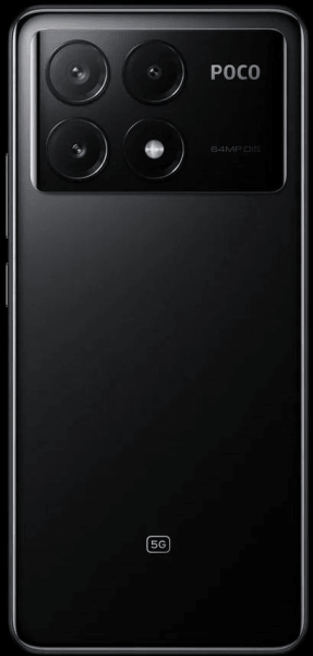 POCO X6 Pro 5G Black (2311DRK48G), 16,9 cm (6.67") 20:9 2712 x 1220, 1x3.35 ГГц Cortex-A715 + 3x3.2 ГГц Cortex-A715 + 4x2.2 ГГц Cortex-A510, 8 Core, 8 GB, 256 GB, 64 МП+ 8МП + 2МП/16Mpix, 2 Sim, 2G, 3G, LTE, 5.3, WiFi 802.11 a/b/g/n/ac/ax, NFC, A-GPS, GAL