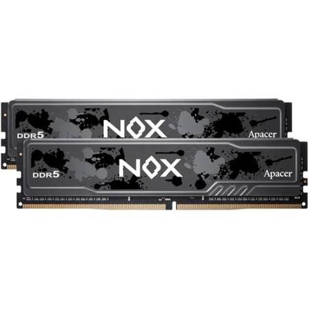 Apacer  DDR5  32GB  6200MHz DIMM NOX Black Gaming Memory CL40 1.35V Kit (2x16GB) (Retail) 2048*8  Heat Sink (Retail) 3 years (AH5U32G62C532MBAA-2)