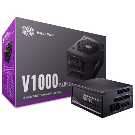 Блок питания 850W/ Power Supply Cooler Master V850, 850W, ATX, 135mm, 12xSATA, 6xPCI-E(6+2), APFC, 80+ Platinum