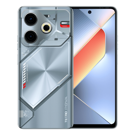 LI6 POVA 6 Neo 128+8 Starry Silver, 6.78" Asahi Glass, 20:9, 2460 x 1080 Mpix, 2.2GHz, 8 Core, 8GB RAM, 128GB, up to 1TB flash, 50Мп+AI/8Мп, 2 Sim, 4G, BT v5.3, WiFi 802.11 b/g/n, GPS/AGPS, GLONASS, NFC, Type-C, 7000mAh, Android 14, 225g, 168,61 ммx76.61