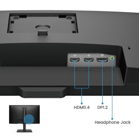 Мониторы/ Benq GW2790T 27'', 1920x1080, IPS,  75Hz, 20M:1, 250cd, 5ms, 2*HDMI, DP, Speakers, Height adj 140, Pivot, Flicker-free;Low Blue Light, 3Y, Black