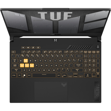 Ноутбук/ ASUS TUF F15 FX507ZI4-LP030 15.6"(1920x1080 (матовый, 144Hz) WVA)/Intel Core i7 12700H(2.3Ghz)/16384Mb/512PCISSDGb/noDVD/Ext:nVidia GeForce RTX4070(8192Mb)/Cam/BT/WiFi/90WHr/war 1y/2.2kg/Mecha Gray/DOS