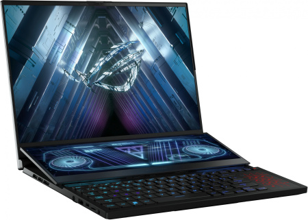 Ноутбук Asus ROG Zephyrus Duo 16 GX650PY-NM085W Ryzen 9 7945HX 32Gb SSD2Tb NVIDIA GeForce RTX4090 16Gb 16" IPS WQXGA (2560x1600) Windows 11 Home black WiFi BT Cam (90NR0BI1-M004X0)