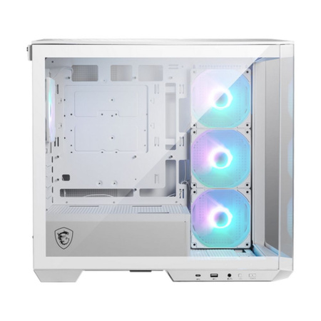 Корпус MSI MAG Pano M100R PZ White , Micro-ATX, 1xUSB 3.2 Gen 1, 1xUSB 3.2 Gen2 Type-C, 4x120mm ARGB Fan, ARGB+PWM Control Board, TG, WHITE