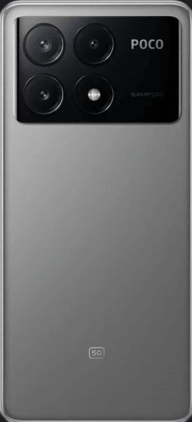 POCO X6 Pro 5G Grey (2311DRK48G), 16,9 cm (6.67") 20:9 2712 x 1220, 1x3.35 ГГц Cortex-A715 + 3x3.2 ГГц Cortex-A715 + 4x2.2 ГГц Cortex-A510, 8 Core, 8 GB, 256 GB, 64 МП+ 8МП + 2МП/16Mpix, 2 Sim, 2G, 3G, LTE, 5.3, WiFi 802.11 a/b/g/n/ac/ax, NFC, A-GPS, GALI