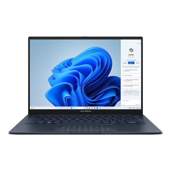 Ноутбук/ ASUS UX3405MA-QD489 14"(1920x1200 OLED 16:10)/Intel Core Ultra 5 125H(1.2Ghz)/16384Mb/1024SSDGb/noDVD/Int:Intel Arc graphics/Cam/BT/WiFi/75WHr/war 1y/1.22kg/Ponder Blue/DOS + NumberPad; алюм корп; +чехол; +USB-RJ45 кабель