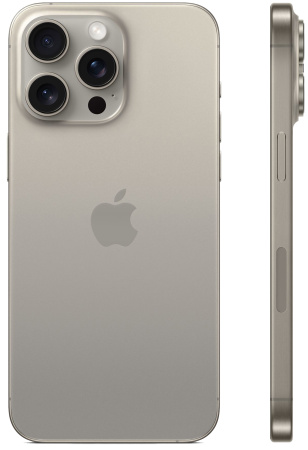 Смартфон Apple A3105 iPhone 15 Pro Max 512Gb титан моноблок 3G 4G 1Sim 6.7" 1290x2796 iOS 17 48Mpix 802.11 a/b/g/n/ac/ax NFC GPS GSM900/1800 GSM1900 TouchSc Protect