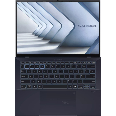 Ноутбук/ ASUS B9403CVAR-KM1217 14"(2880x1800 OLED)/Intel Core 5 120U(1.4Ghz)/16384Mb/1024PCISSDGb/noDVD/Int:shared/Cam/BT/WiFi/63WHr/war 1y/0.99kg/Star Black/DOS + магн корп; NumberPad; чехол; кабель microHDMI--RJ45